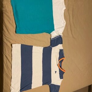Abercrombie Kids Blue and White Striped Shirt
